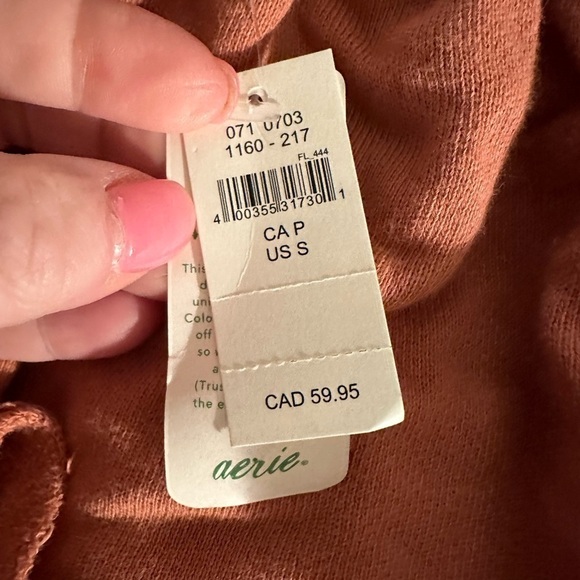 Aerie‎ elastic waist skirt tiered NWT Small sweatshirt hoodie skirt spring - Picture 3 of 4